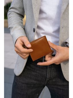 Celtic - Premium Genuine Leather Bi-Fold Wallet -Tan