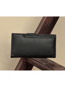Celtic - Genuine Leather Long Clutch Wallet -Black