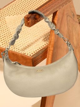 Sassora - Premium Leather Moon Shape Hobo Bag with Detachable Strap (Medium)