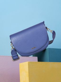 Sassora - Genuine Leather Sling Bag-Blue (Medium)