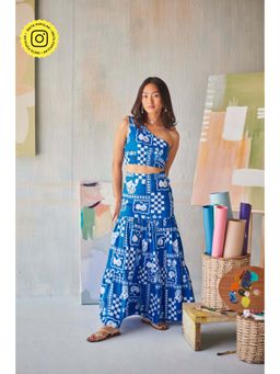 Sage By Mala - Blue Capri Co-ord (Set of 2)