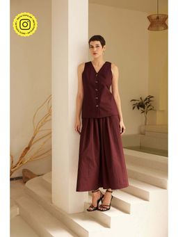 Sage By Mala - Maroon Amber Co-ord (Set of 2)