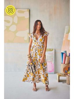 Sage By Mala - Noemi Printed Multi Color Dress
