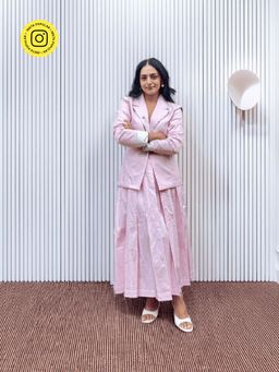 Sage By Mala - Pink Rose Blazer with Skirt (Set of 2)