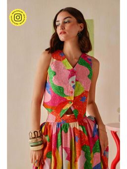 Sage By Mala - Chroma Multi-Color Printed Waistcoat
