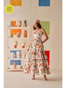 Sage By Mala - White Printed Paloma Dress