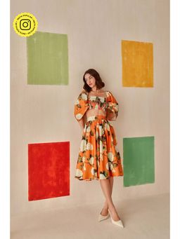 Sage By Mala - Solara Orange Skirt