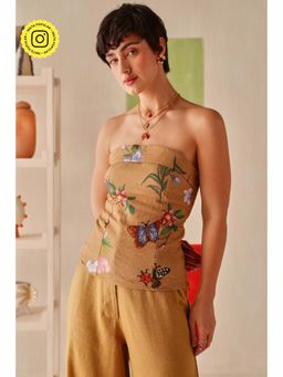 Sage By Mala - Papillon Brown Top For Women