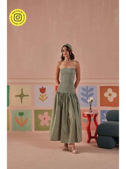 Sage By Mala - Green Olea Maxi Dress with Scarf