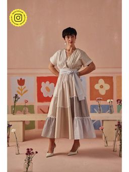 Sage By Mala - Multi-Colour Pia Midi Dress with Detachable Belt