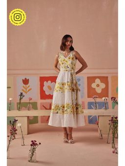 Sage By Mala - Yellow Tali Midi Dress with Belt