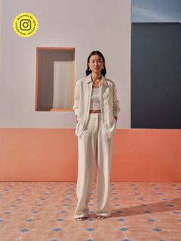 Sage By Mala - Leah Cream Solid Pant