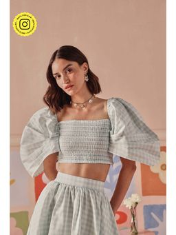 Sage By Mala - Blue Nixie Crop Top