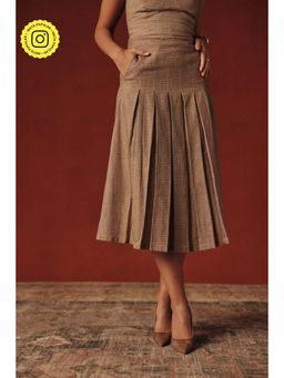 Sage By Mala - Galles Box-Pleat Skirt