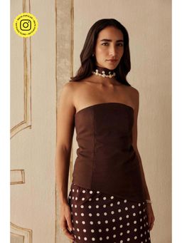 Sage By Mala - Concorde Brown Bustier Top