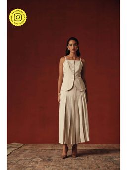 Sage By Mala - Epoque White Waistcoat Top