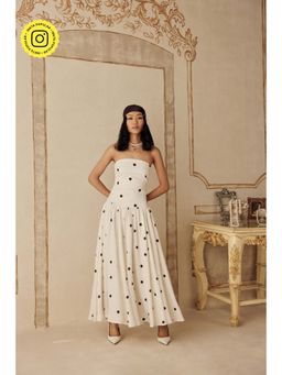 Sage By Mala - Women White Polyester Maxi Dress