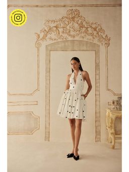 Sage By Mala - Women White Cotton Mini Dress
