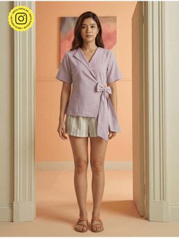 Sage By Mala - Fiocca Lavender Top