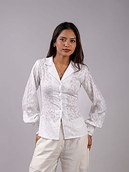 NISHORAMA - Safa Jacquard Corset Shirt