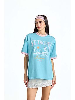 Bonkers Corner - St Tropez Oversized T-Shirt for Women