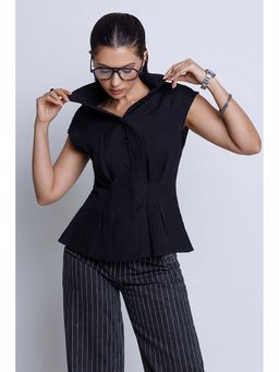 COLOR CAPITAL - Crinkled Shirt Black