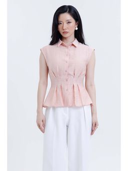 COLOR CAPITAL - Crinkled Shirt Peach
