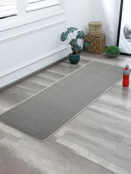 Saral Home - Cotton Yoga Mat-Runner-60X180 Cm; Grey