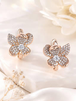 Estele - Floral Hoop Earrings