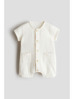 H&M - Kids White Cotton Muslin Bodysuit