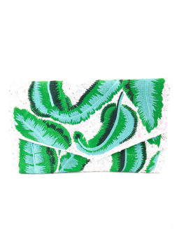 Odette - Green Printed Clutch