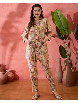 Gahan - Multicolor Muslin Silk Digital Print Co-Ord Set