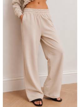 Lounge Dreams - Beige Cotton Track Pant
