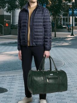 FUR JADEN - Textured Spacious Weekender Duffle Bag With Detachable Strap (M)