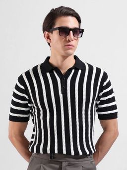 The Indian Garage Co - Men Black Half Sleeves Polo T-shirt