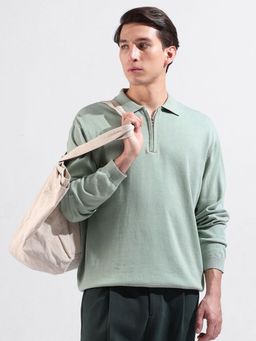 The Indian Garage Co - Men Green Solid Polo T-shirt