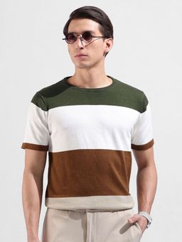 The Indian Garage Co - Men Multi-Color Colorblock T-shirt
