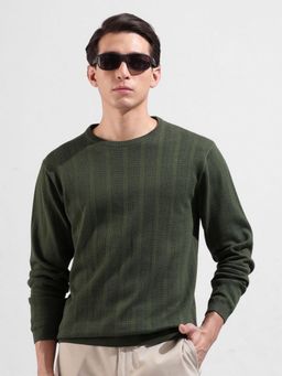 The Indian Garage Co - Men Olive Textured T-shirt