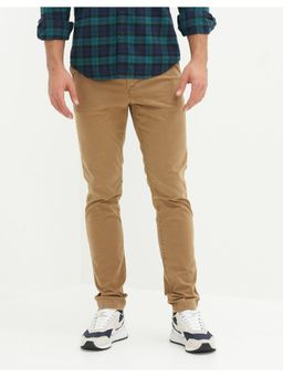 American Eagle - Men Beige Flex Slim 5-Pocket Trouser