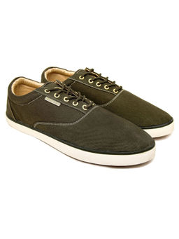WOODLAND - Olive Mens Canvas Shoes