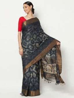 Fabindia - Silk Tussar Tie And Dye Sari