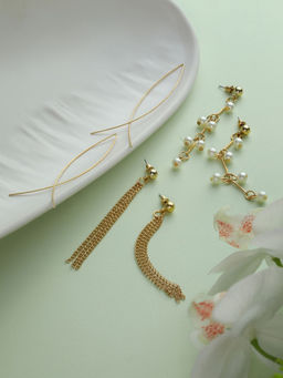 Priyaasi - Contemporary Rose Gold Earrings Set of 6