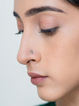 Shaya by CaratLane - 925 Silver Shaya by CaratLane Vedhla Inspired Nose Pin in