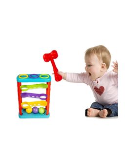 TOYTALES - Hammer Ball Toys Interactive Pounding Game with 3 Colorful Balls for Kids (Medium)