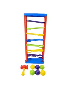 TOYTALES - Hammer Ball Toys Interactive Pounding Game with 6 Colorful Balls for Kids (Large)
