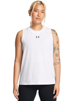Under Armour - Womens Rival Muscle Tank White
