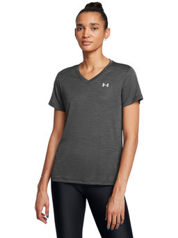 Under Armour - Womens Tech Twist V-Neck Short Sleeve Black