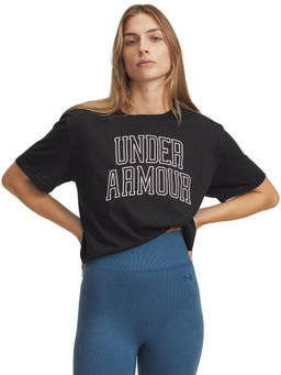 Under Armour - Womens Rival Campus Oversized Short Sleeve T-Shirt Black