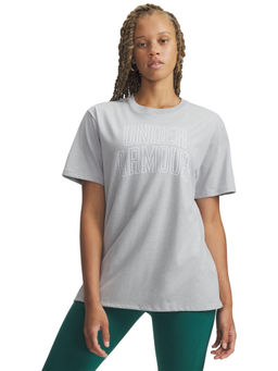 Under Armour - Womens Rival Campus Oversized Short Sleeve T-Shirt Grey