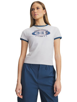 Under Armour - Womens Ringer Grx Short Sleeve T-Shirt Grey